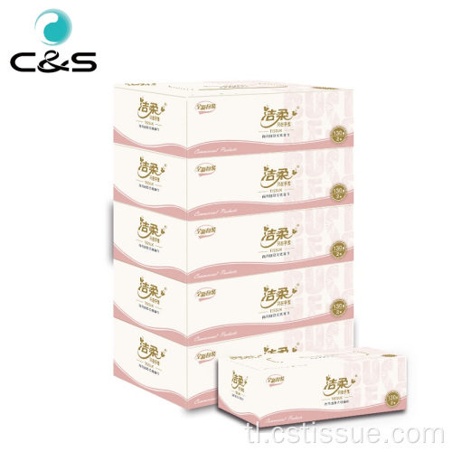 2 ply ecological facial tissue box